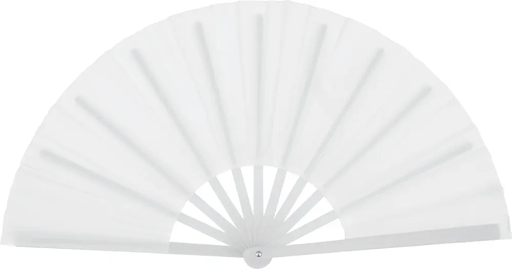 Hvid vifte i stof, 60 × 30 cm