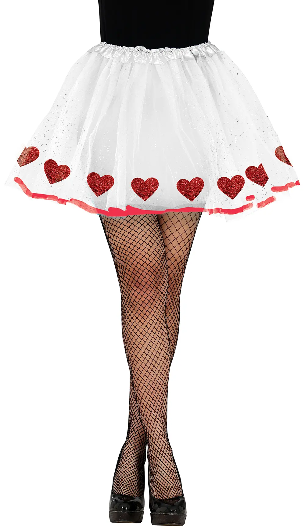 Tutu med hjerter til voksne, 40 cm