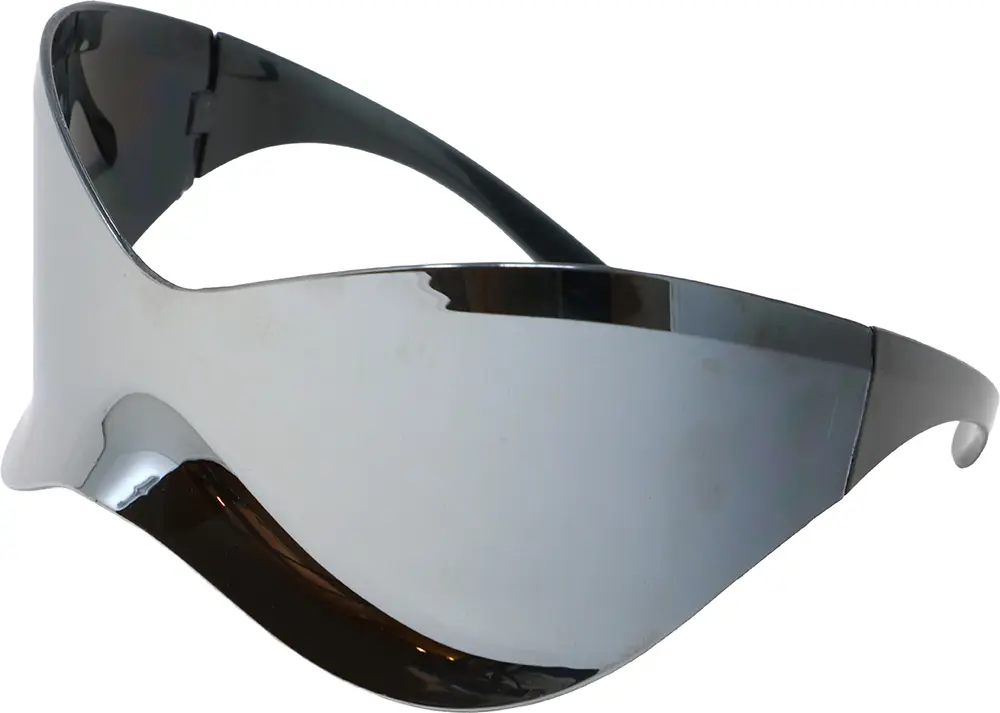 Futuristiske spejlbriller, sølv, model 27329