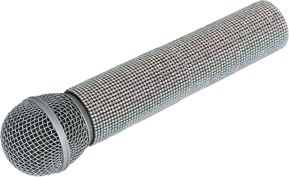 Mikrofon med glimmer 21 cm