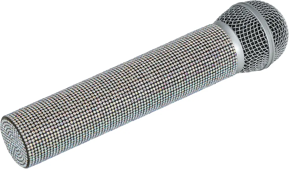 Mikrofon med glimmer 21 cm