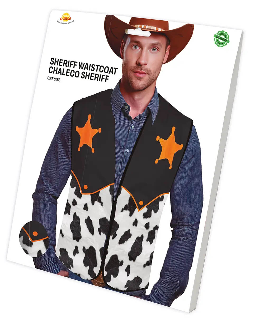 Sherif-cowboyvest, til voksne