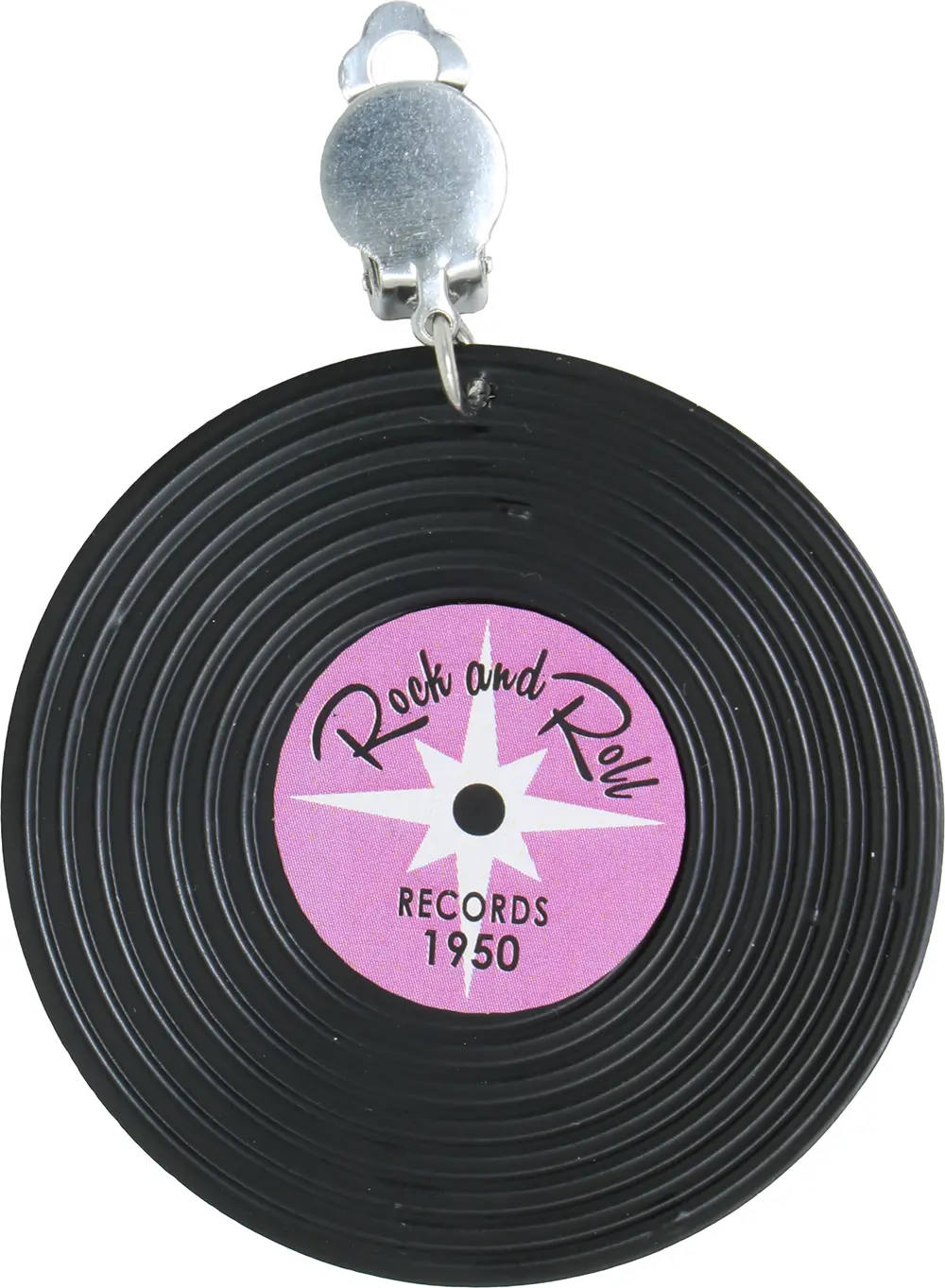 Vinylplade-øreringe, 5 cm