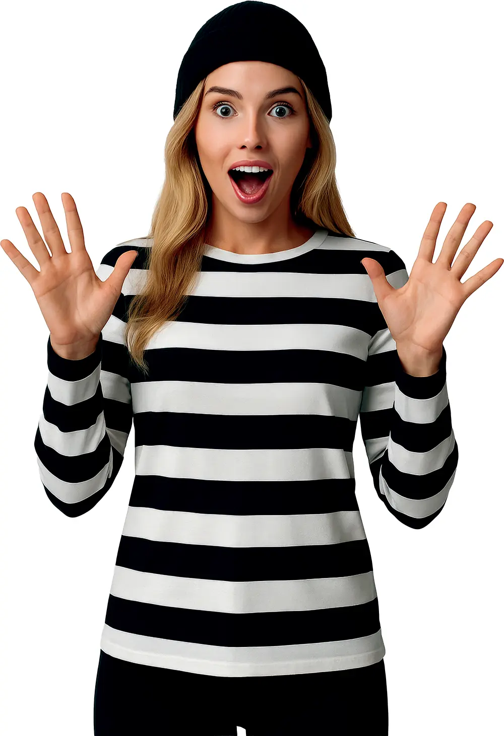 Stribet T-shirt til voksne, model 27561