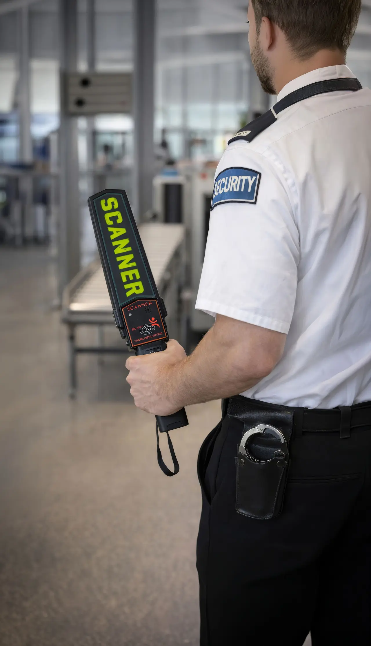 Metaldetektor med etui, lys og lyd, 35 cm