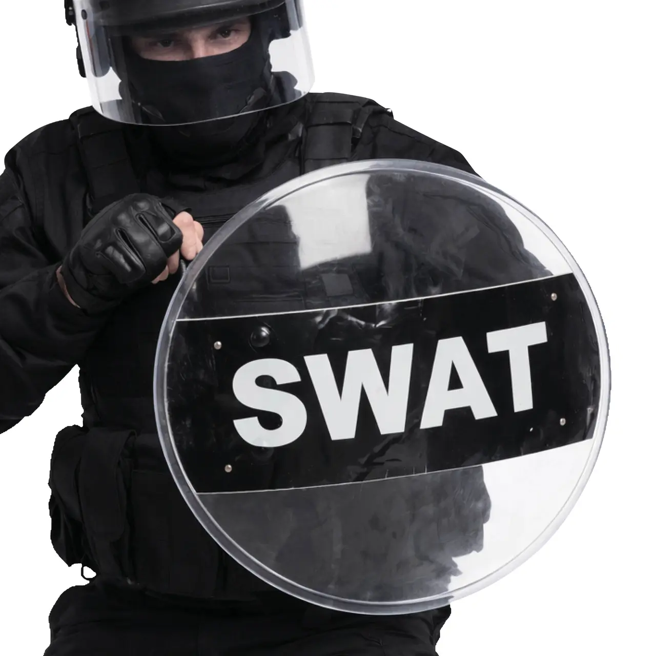 SWAT-skjold, 58 cm, PVC