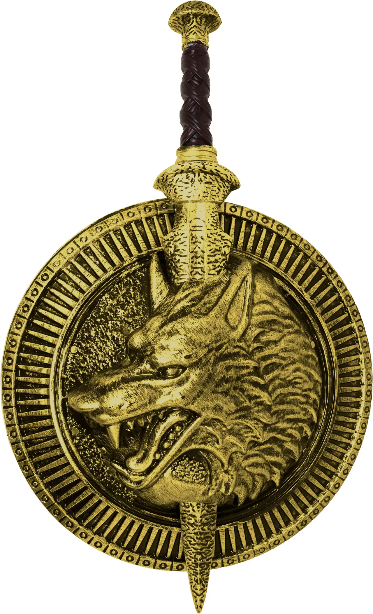 Gladiatorsæt i PVC med skjold og sværd, 44,5 × 68 cm