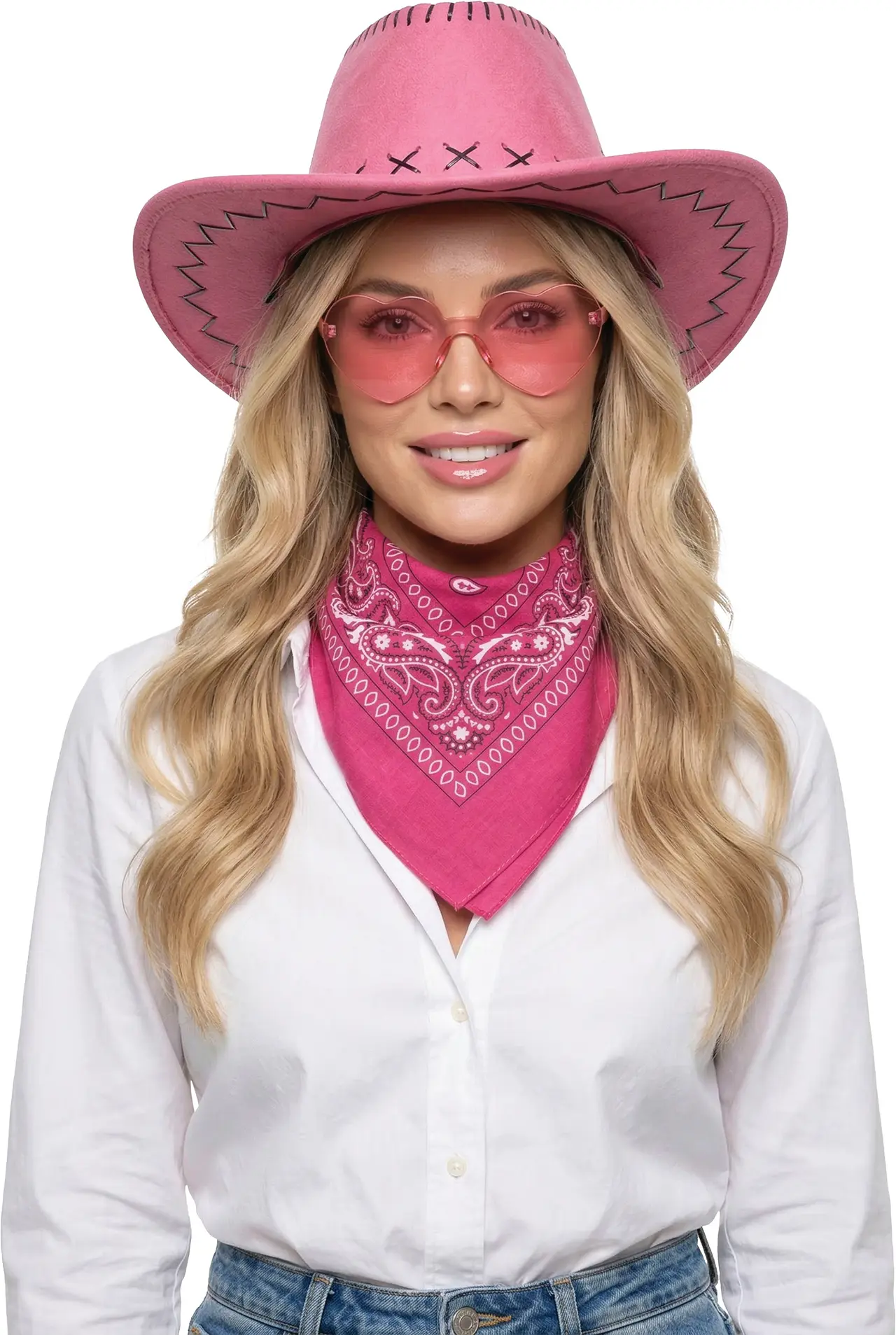 Pink cowboysæt med 3 dele