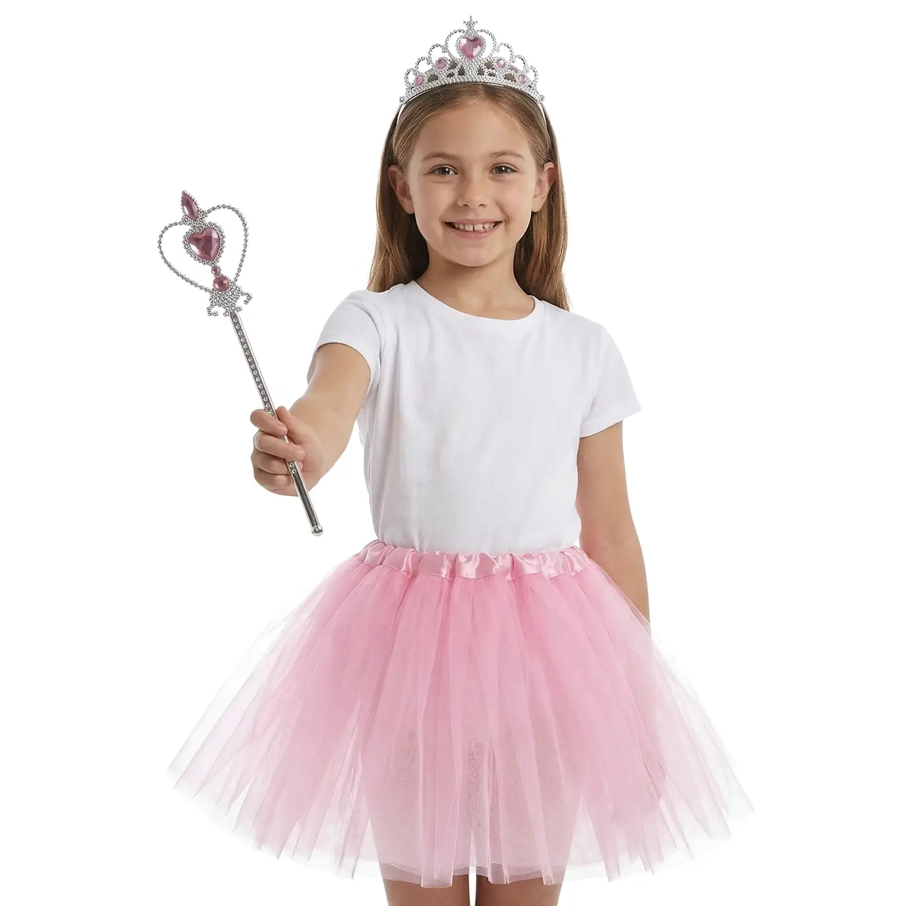 Prinsessesæt med 3 dele til børn, pink