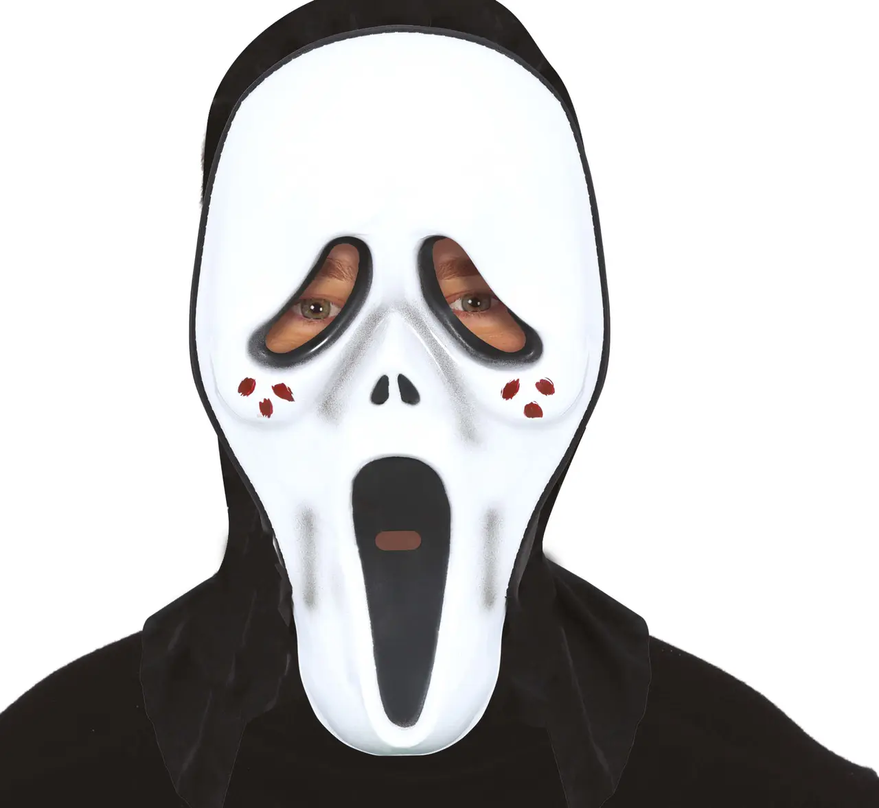 Mordermaske med hætte, PVC