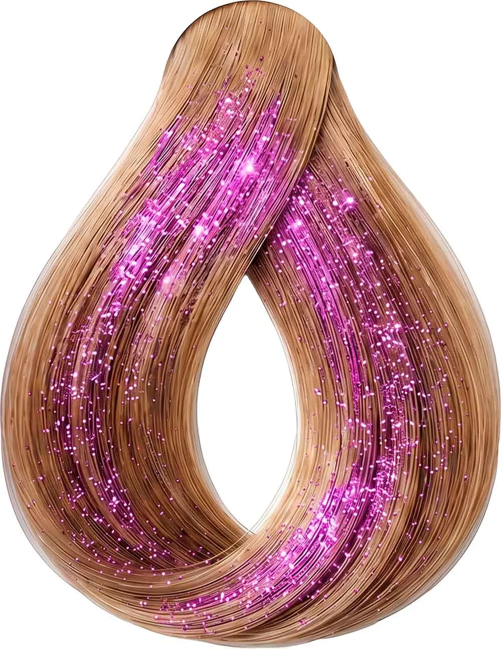 Glitrende fuchsiafarvet hårspray 125 ml