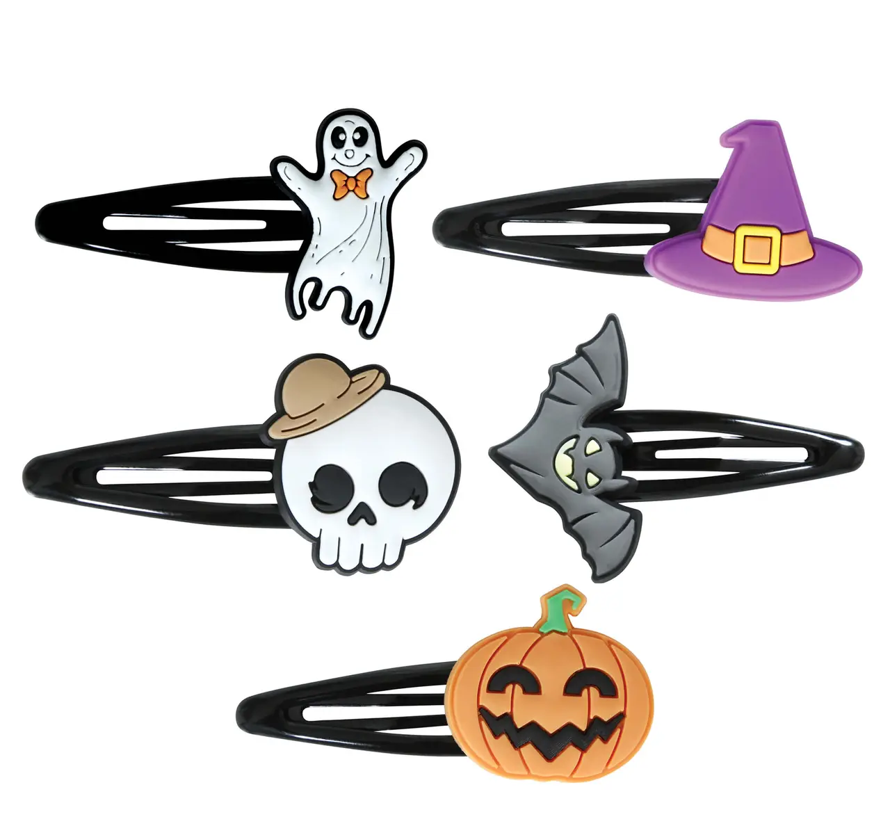 Sæt med 5 halloween-hårspænder, til voksne