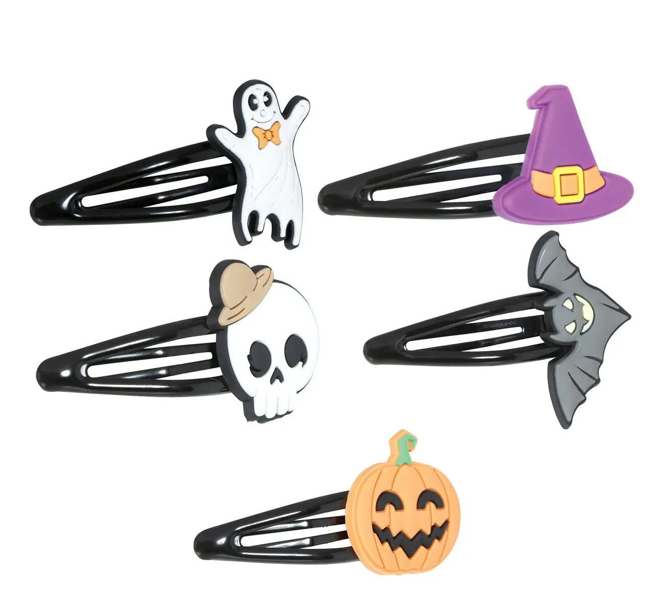 Sæt med 5 halloween-hårspænder, til voksne