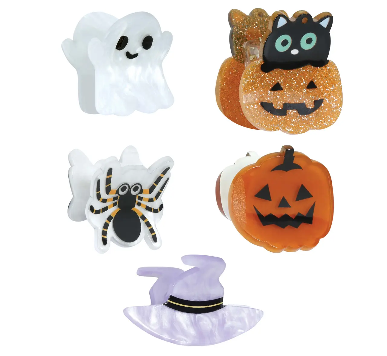 Sæt med 5 assorterede halloween-hårkløer