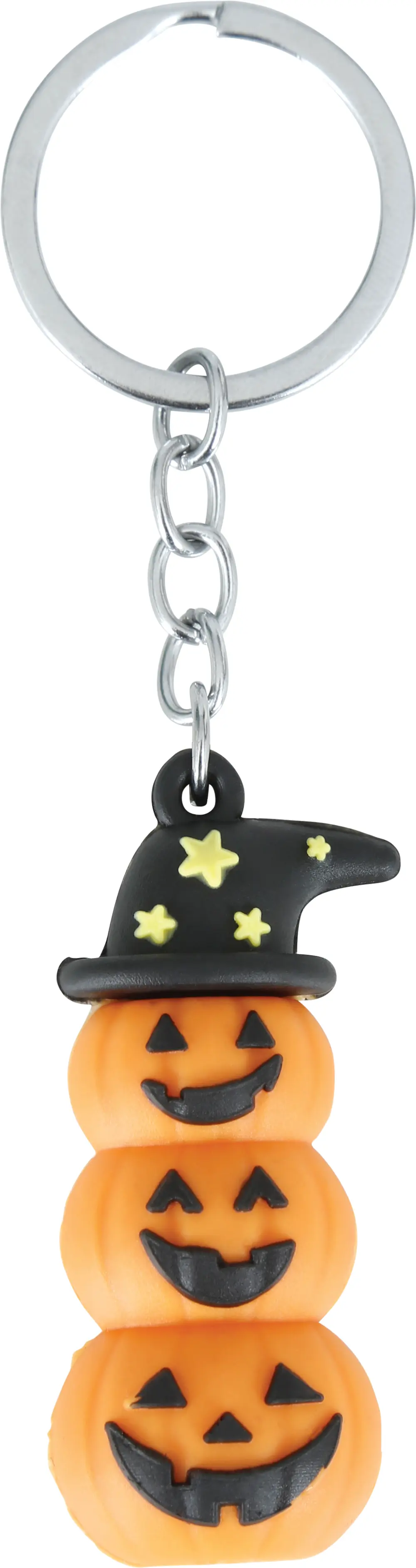 Pose med 6 halloween-nøgleringe, 4,5 cm