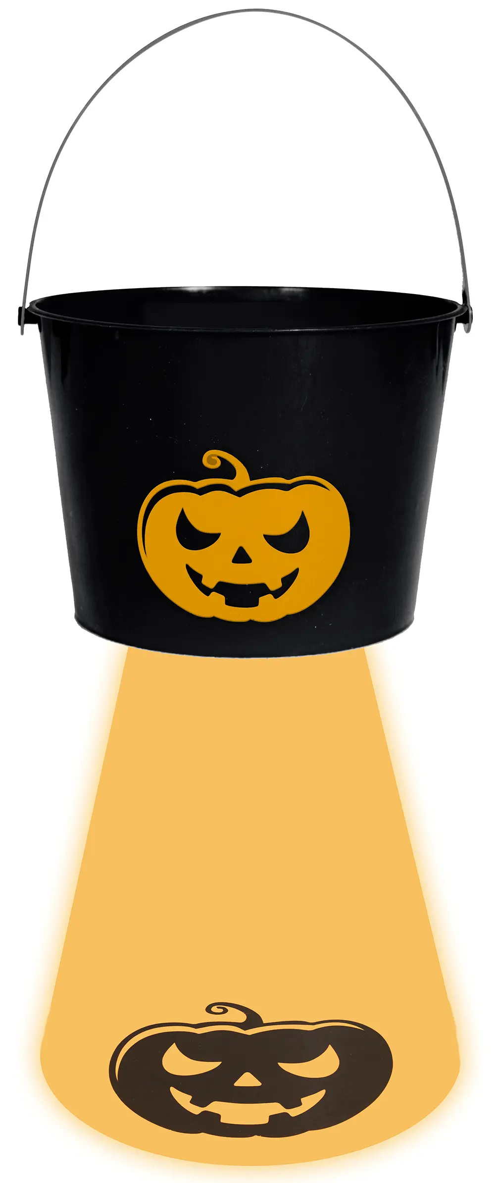 Halloween-kube med lys i bunden, sort, 15 × 20 cm