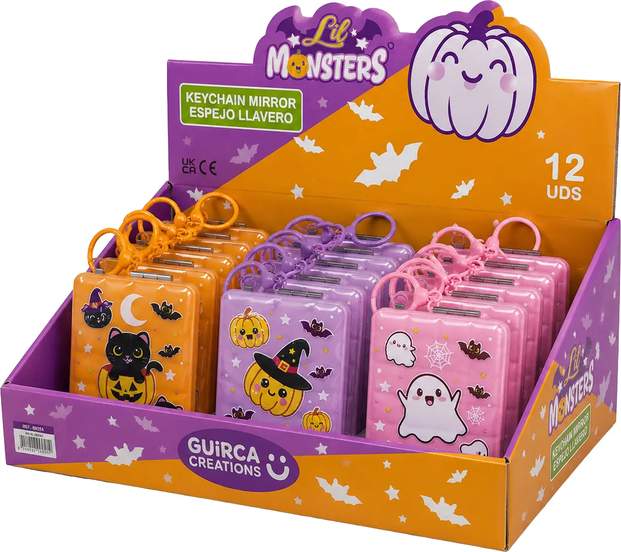 Lil Monsters nøglering med spejl, assorterede motiver