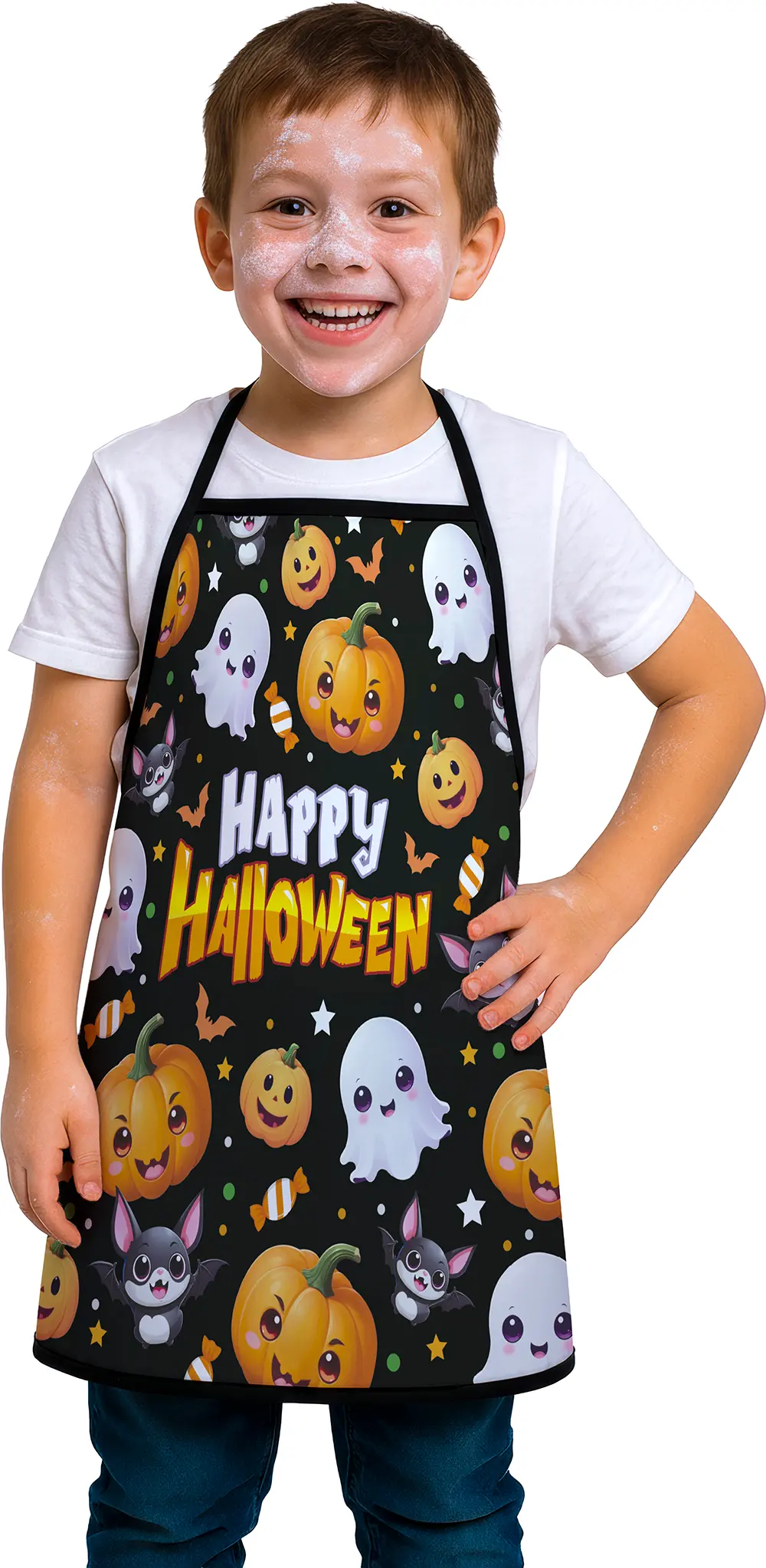 Forklæde "Happy Halloween" til børn