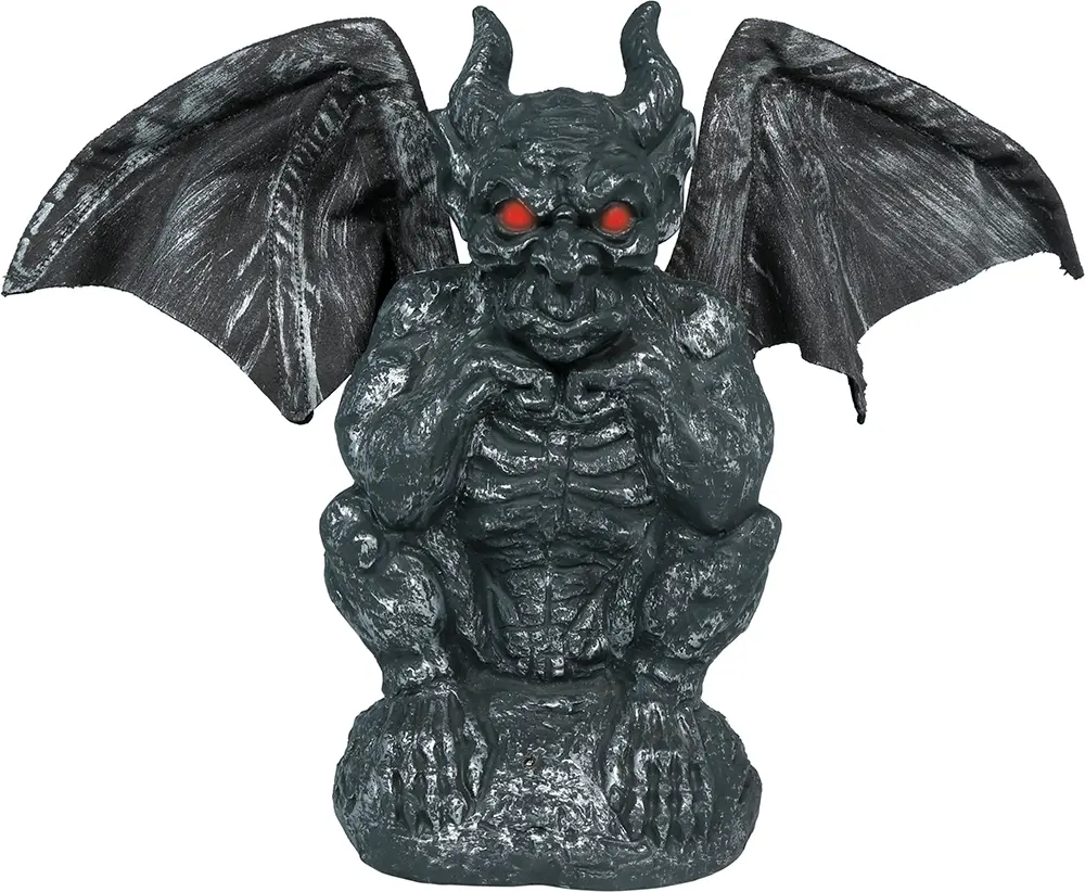 Halloween-gargoyle med lys, lyd og bevægelse, 30 cm