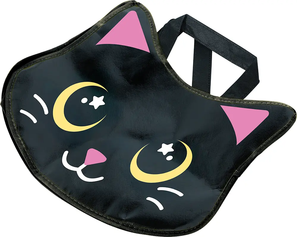 Pose med kat, metallisk, PVC, 29 × 31 cm
