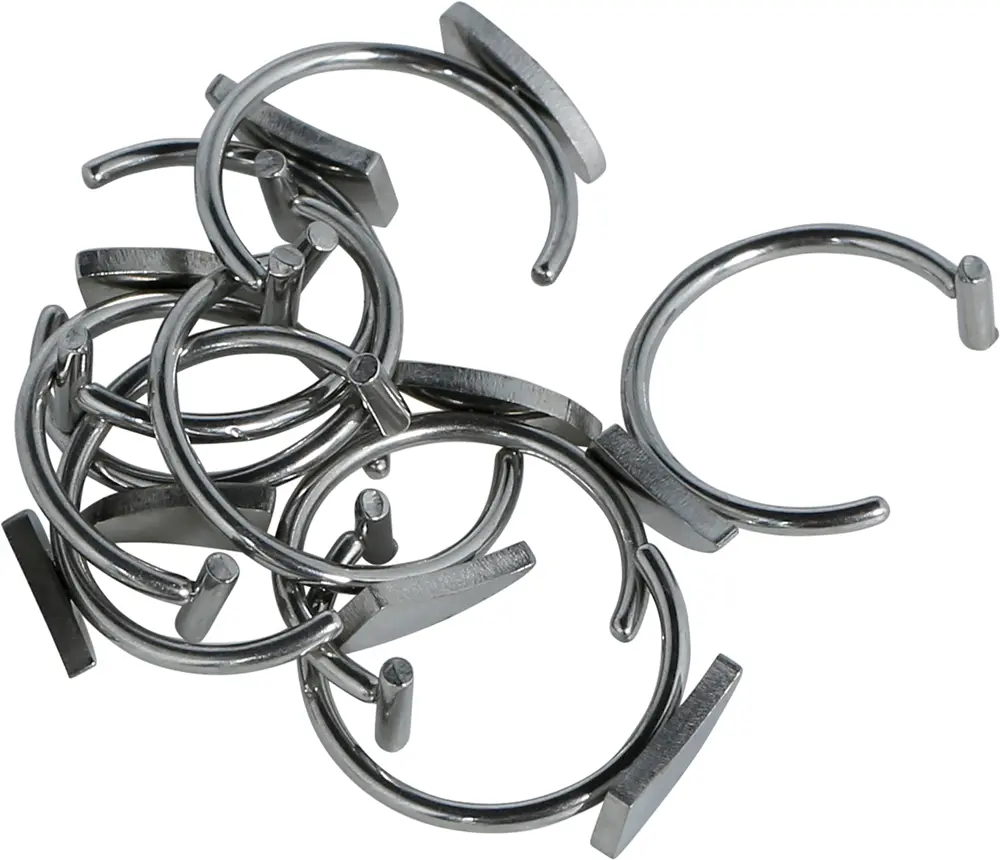 2 hugtandspiercinger i metal