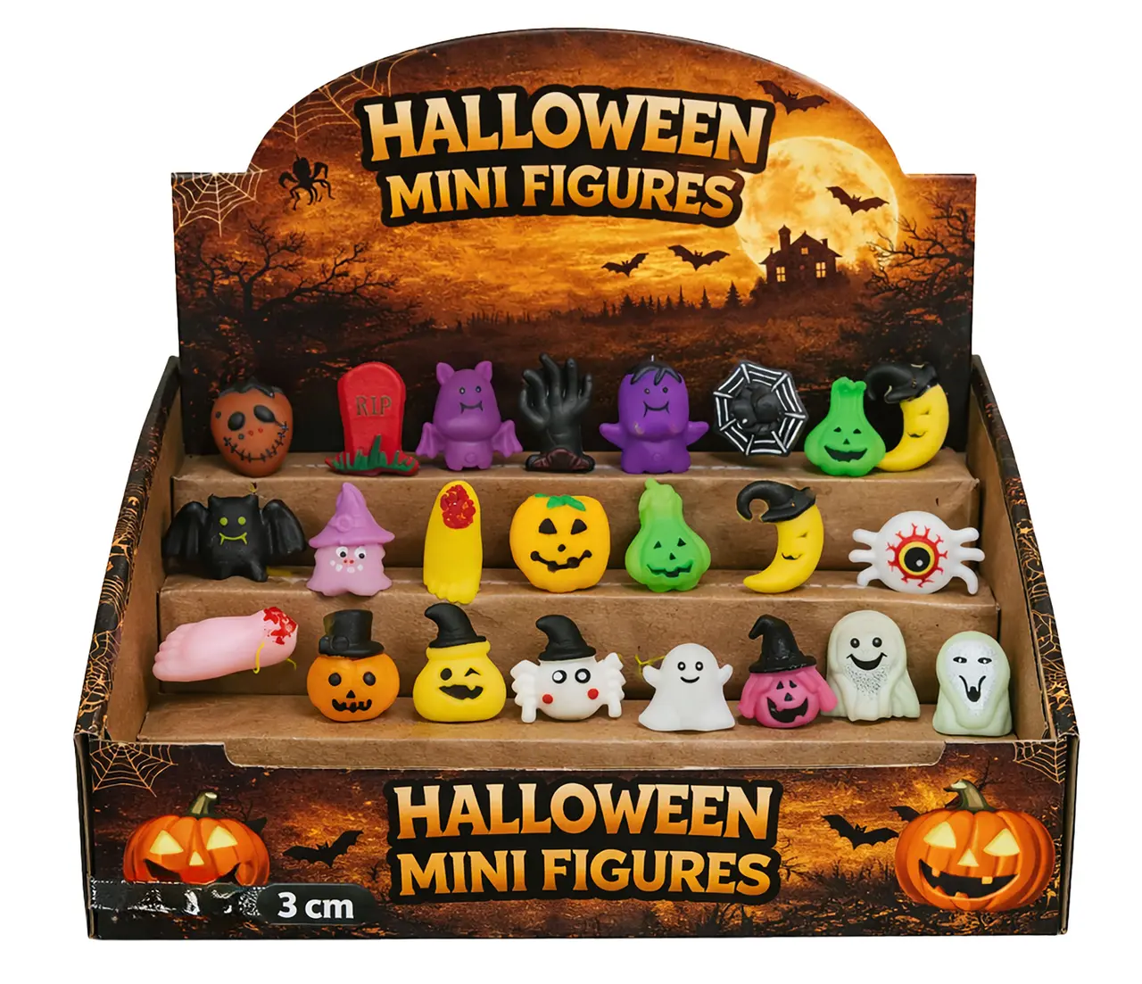 Assorteret halloween-klemmefigur, 3 cm