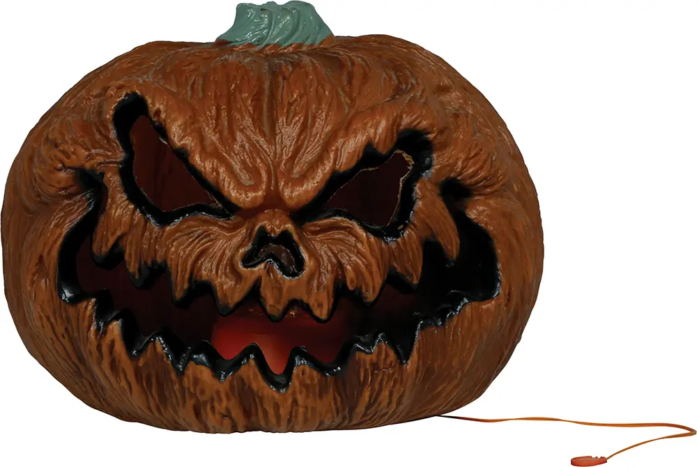 Skrækgræskar med kraftigt lys, PVC, 26 cm