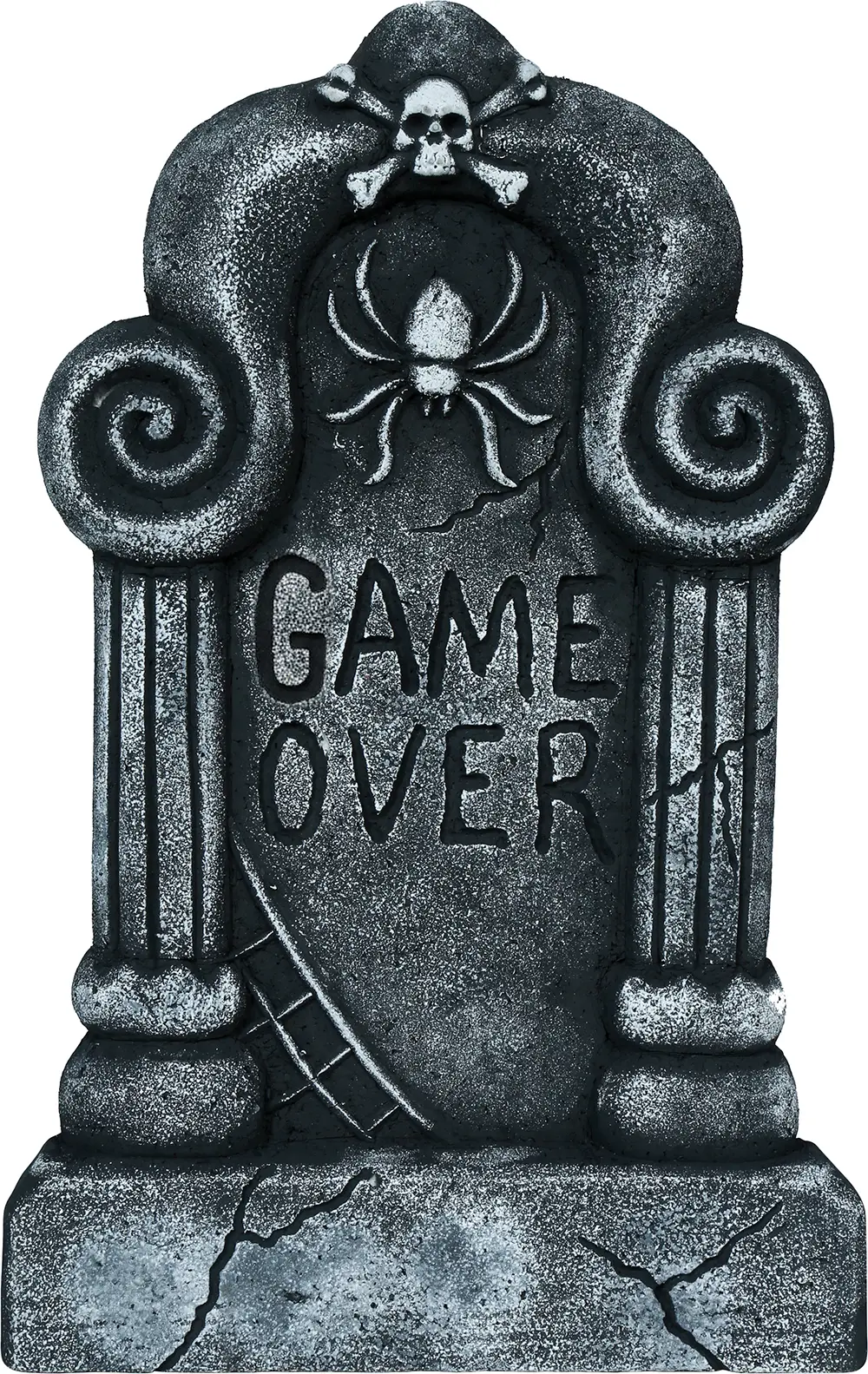 Gravsten "Game Over", 42 × 27 cm