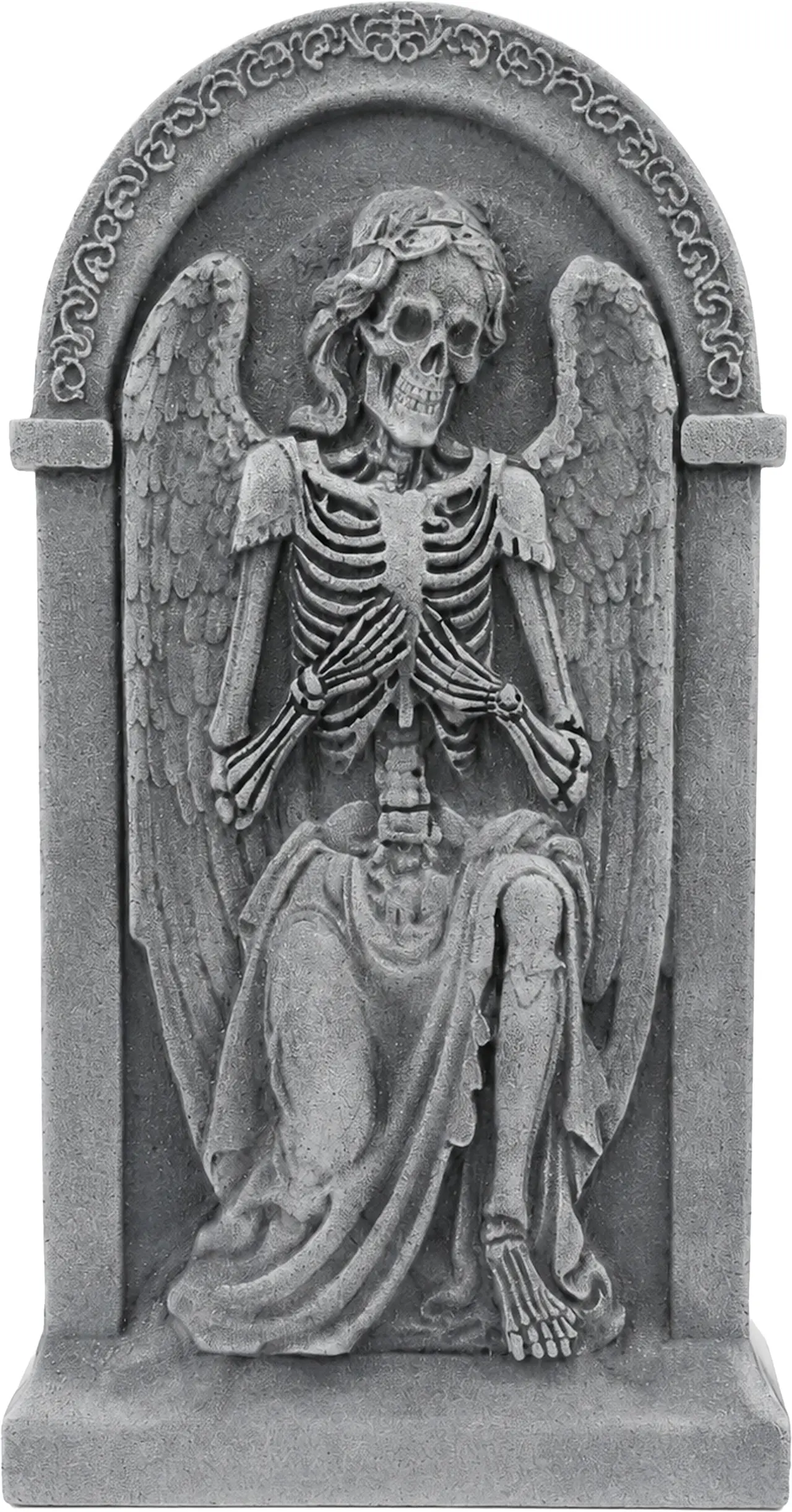 Gravsten med engel, 90 × 50 cm