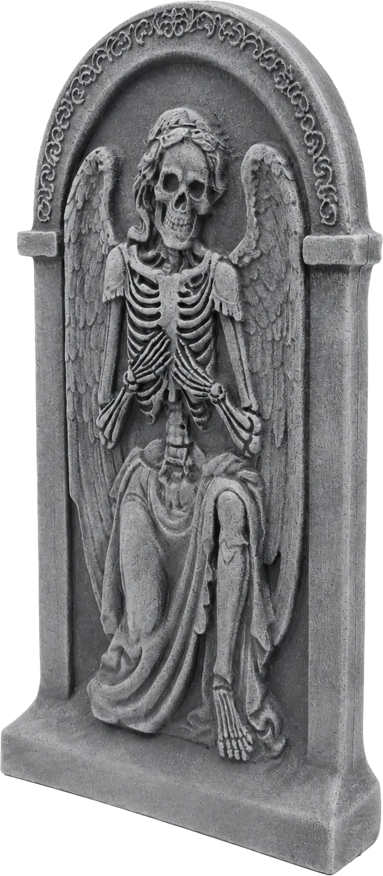 Gravsten med engel, 90 × 50 cm