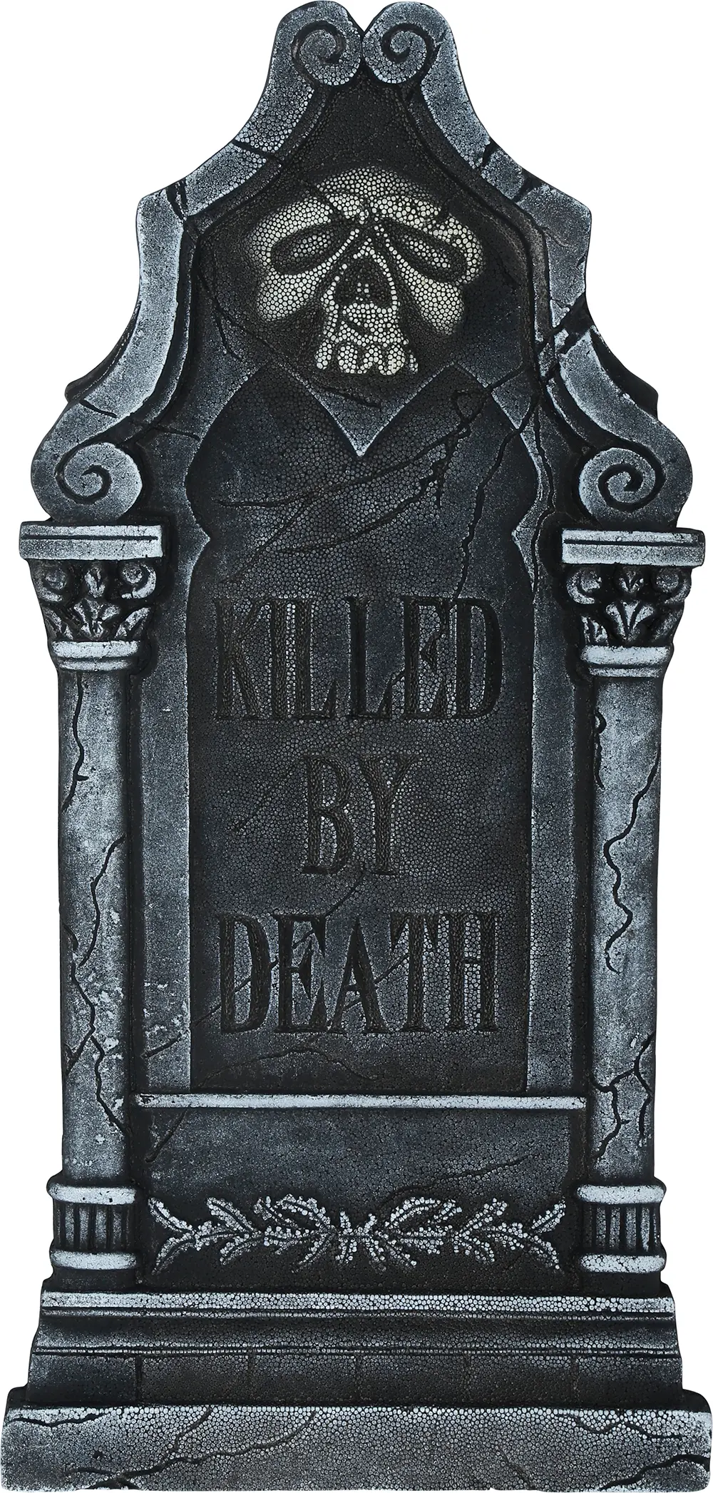 Gravsten "Killed by Death", 90 × 45 cm
