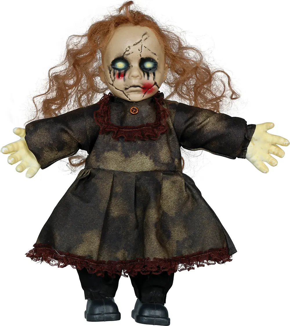Skræmmende dukke, stof, 35 cm