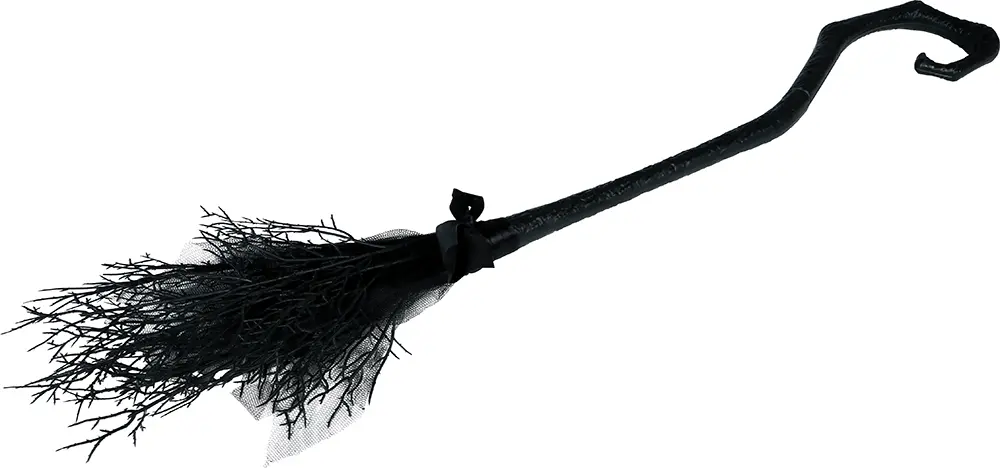 Heksekost, kan skilles ad, 90 cm, sort