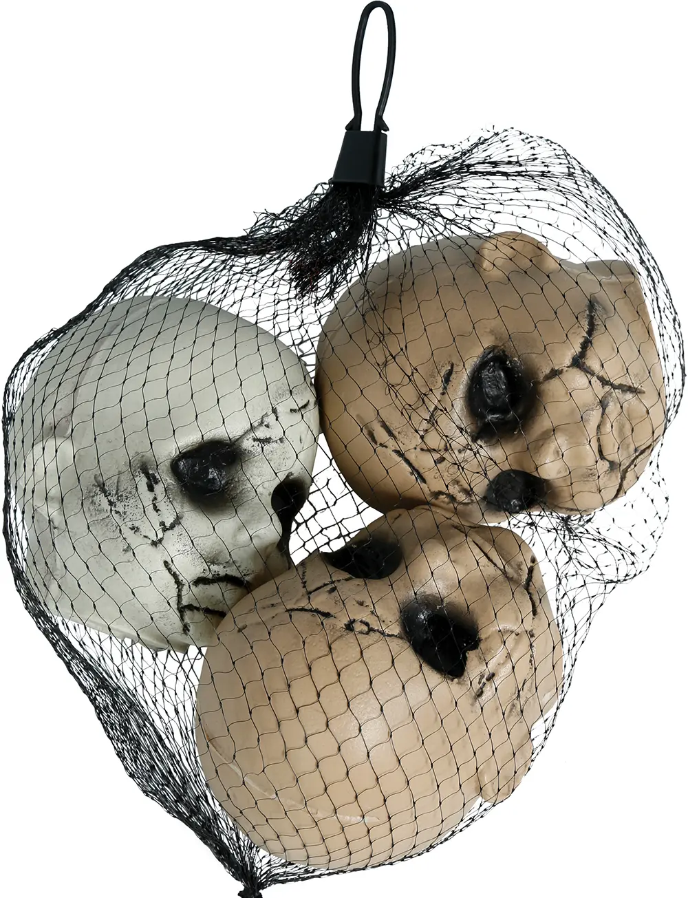 Sæt med 3 uhyggelige børnehoveder, PVC, 10 cm