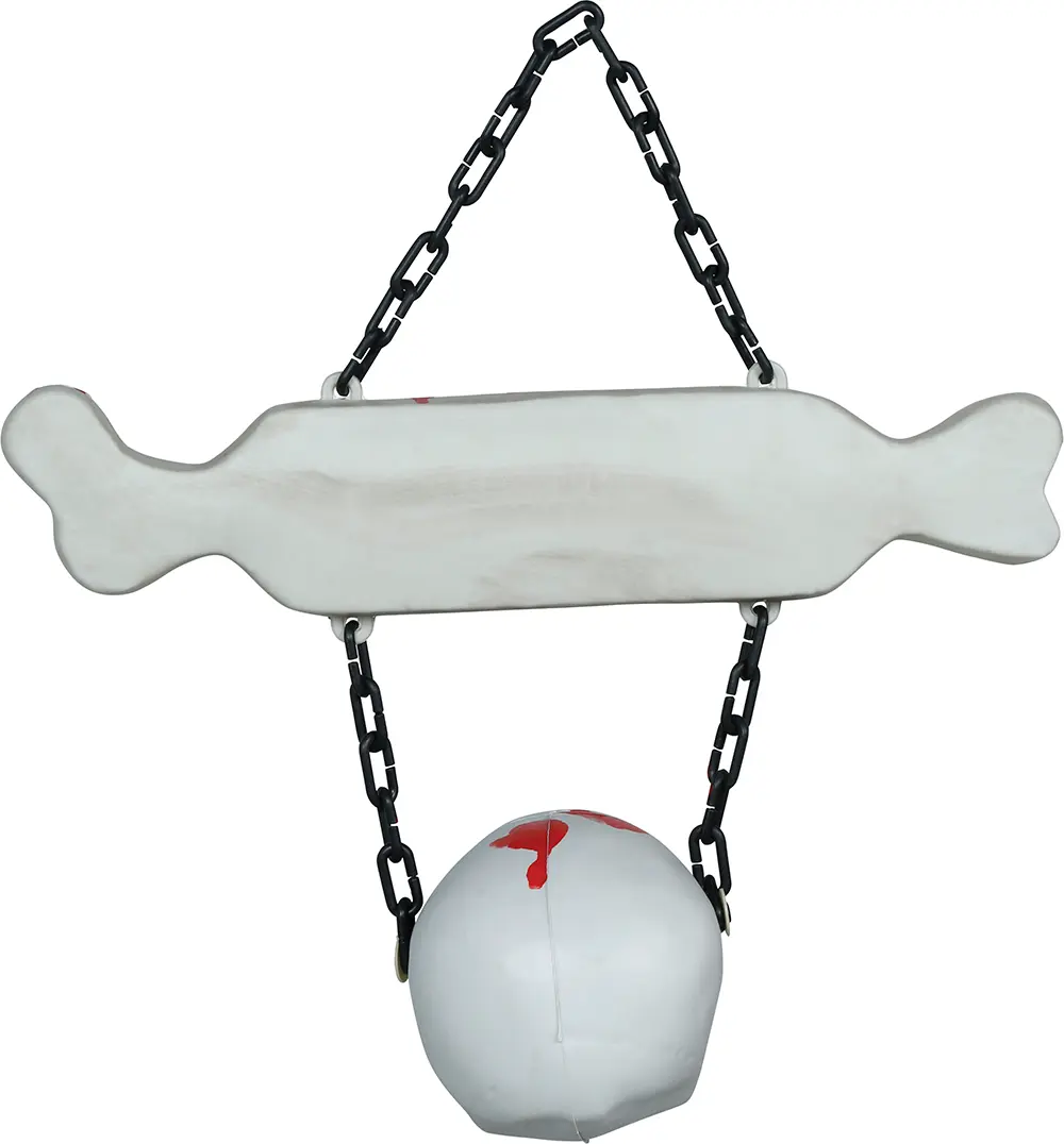 Skilt med knogler "Welcome", PVC, 40 × 37 cm