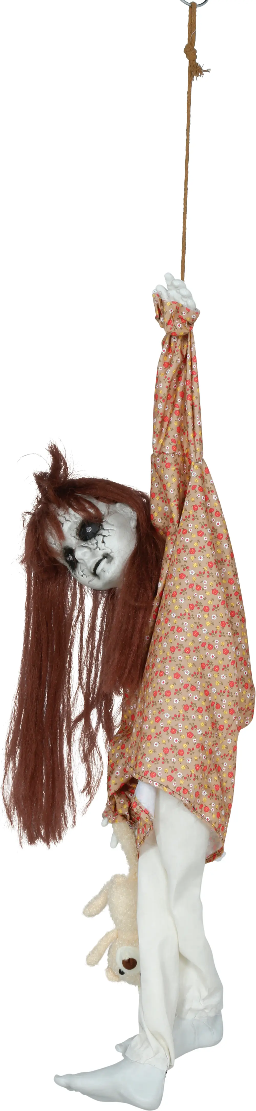 Horror-pige, hængende dekoration med lys, lyd og bevægelse, 90 cm