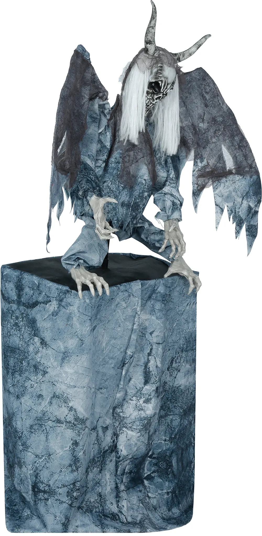 Dæmonisk gargoyle-dukke med lys, lyd og bevægelse, 170 cm