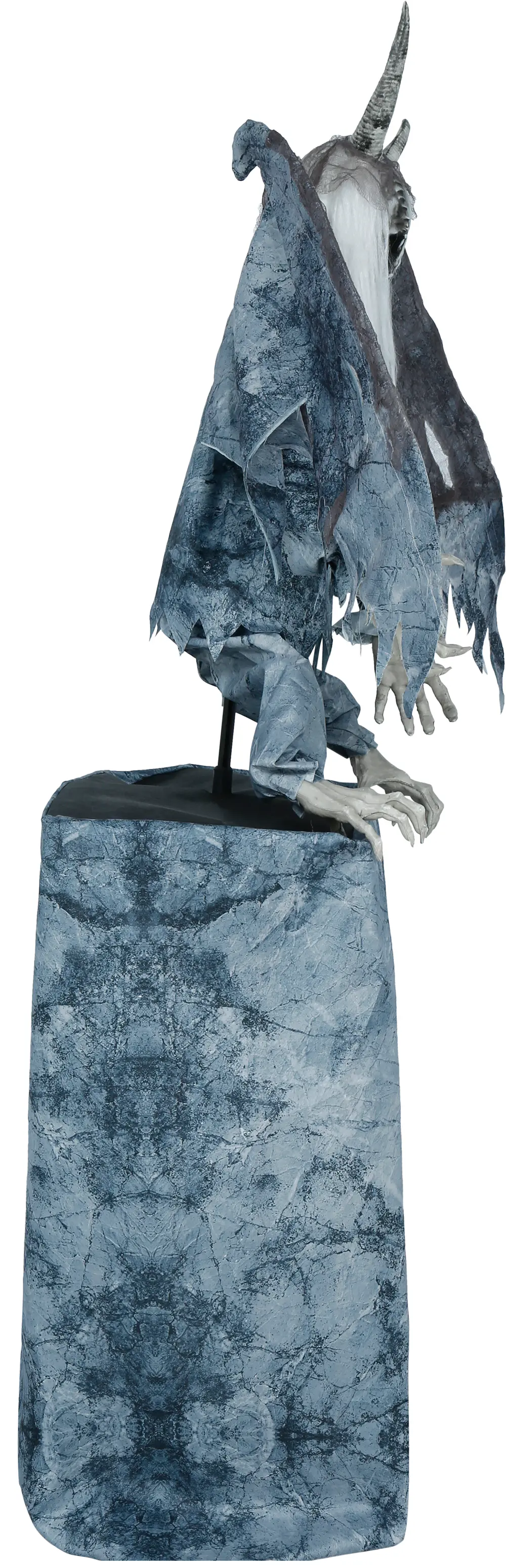 Dæmonisk gargoyle-dukke med lys, lyd og bevægelse, 170 cm
