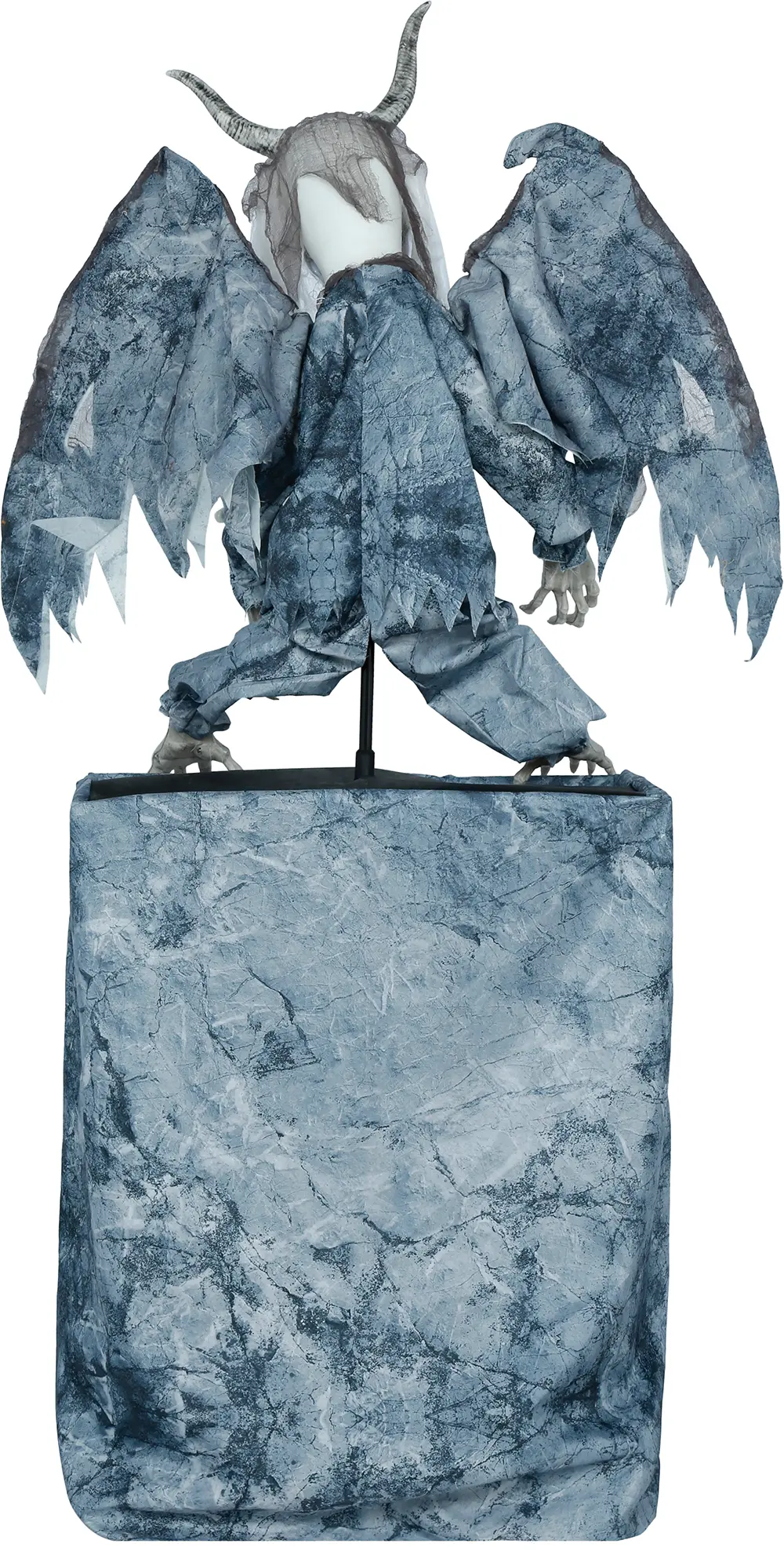 Dæmonisk gargoyle-dukke med lys, lyd og bevægelse, 170 cm
