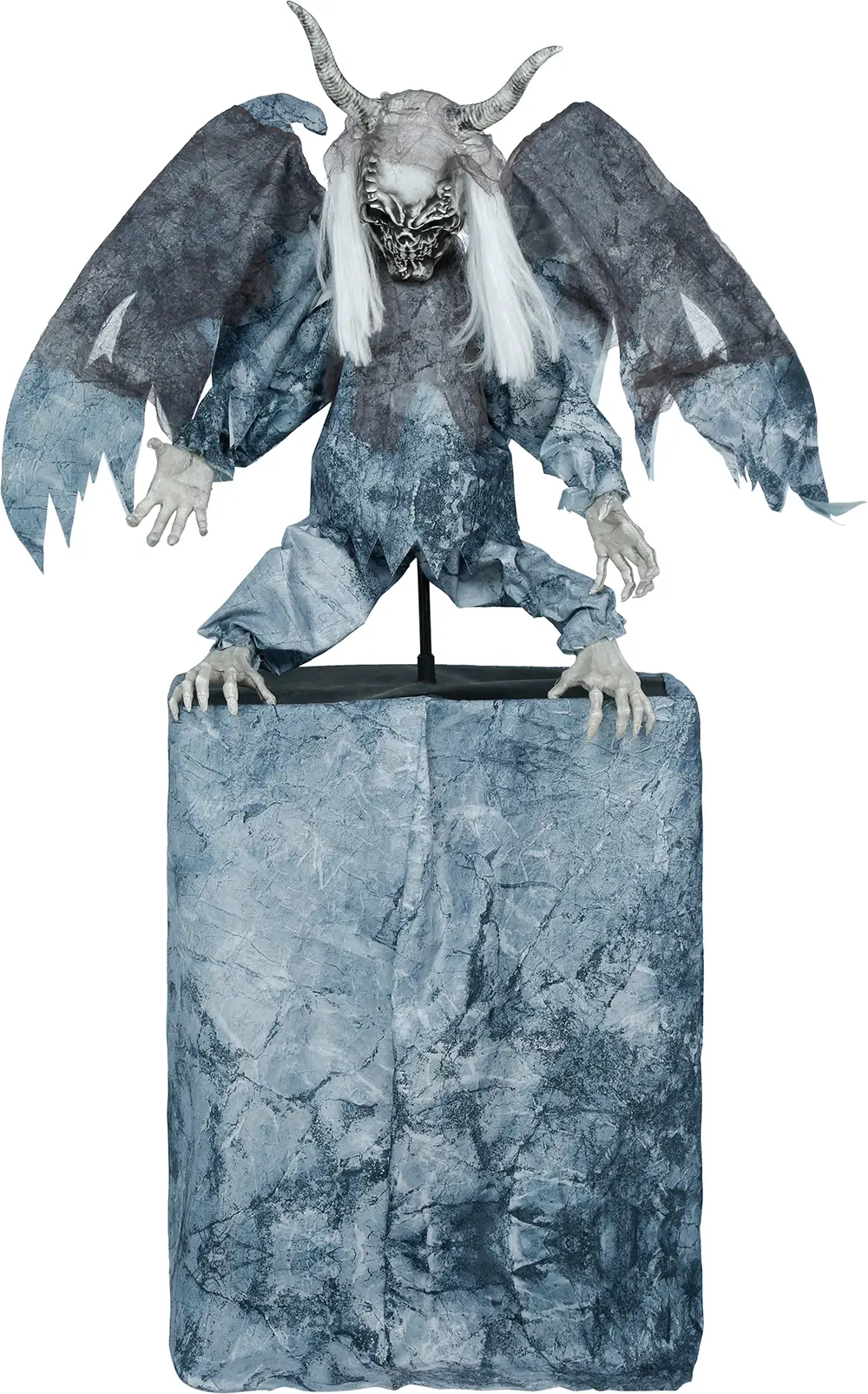Dæmonisk gargoyle-dukke med lys, lyd og bevægelse, 170 cm