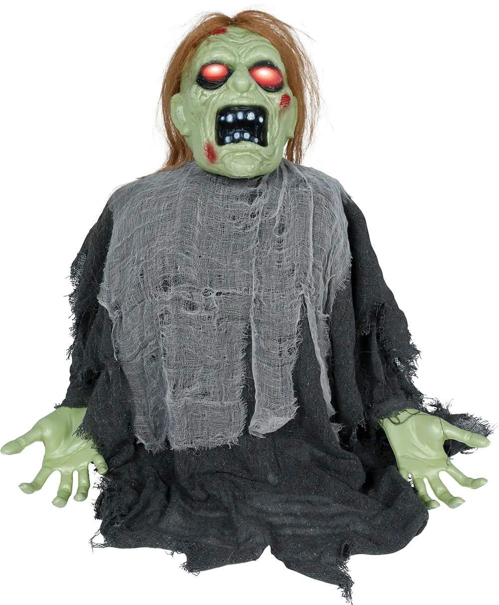 Skræmmende zombie med lyd og bevægelse, 64 cm