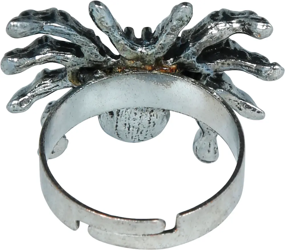 Ring med edderkop, metal, 2 cm