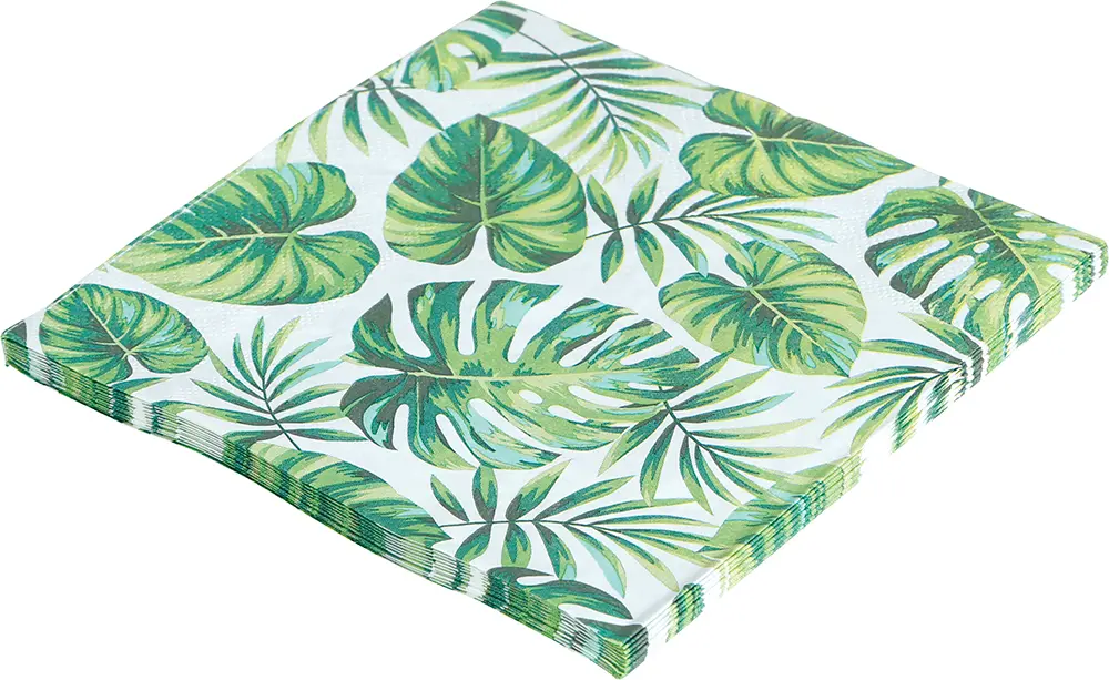 Pose med 20 servietter med blade, 16 × 16 cm