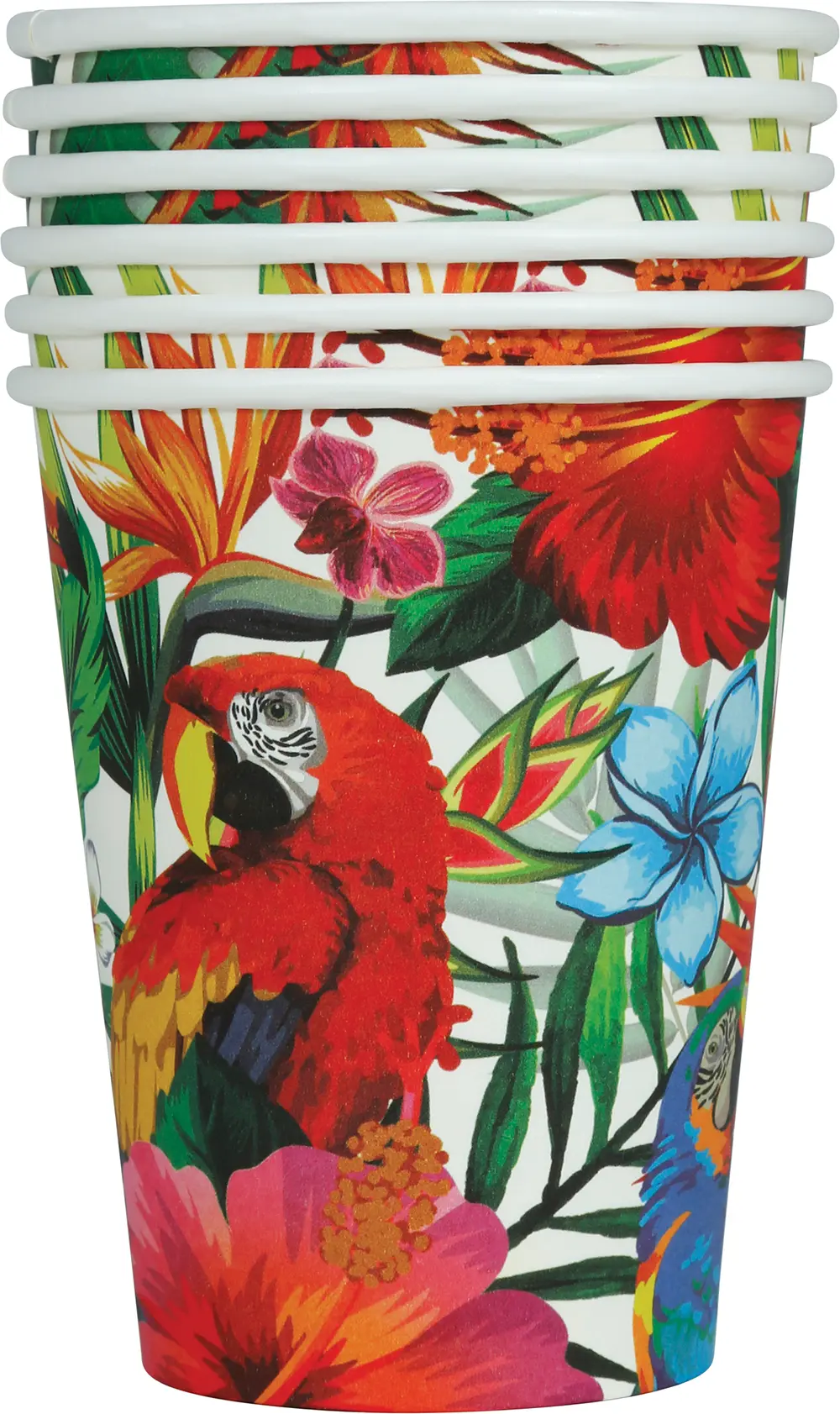 Pose med 6 Hawaii-bægre, 240 ml, 9 cm