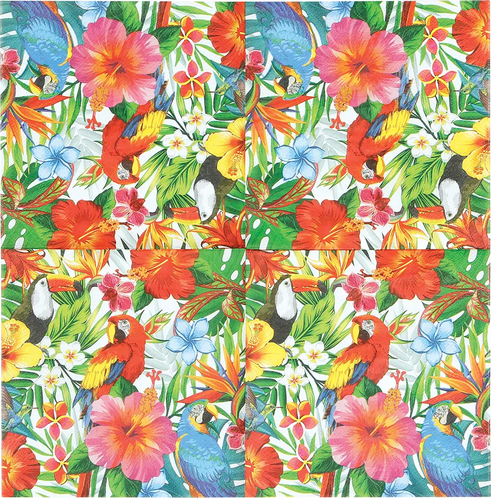 Pose med 20 Hawaii-servietter, 16 × 16 cm