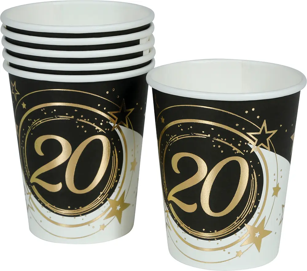 Pose med 6 bægre 20 år, 240 ml, 9 cm