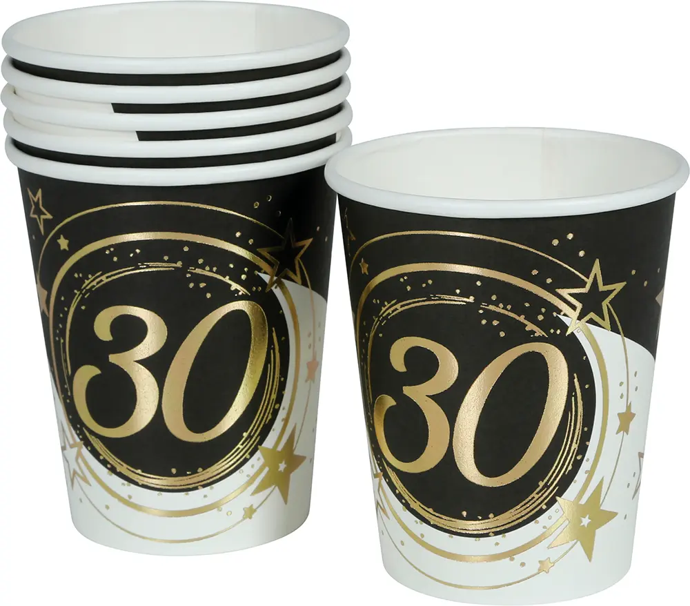 Pose med 6 bægre 30 år, 240 ml, 9 cm