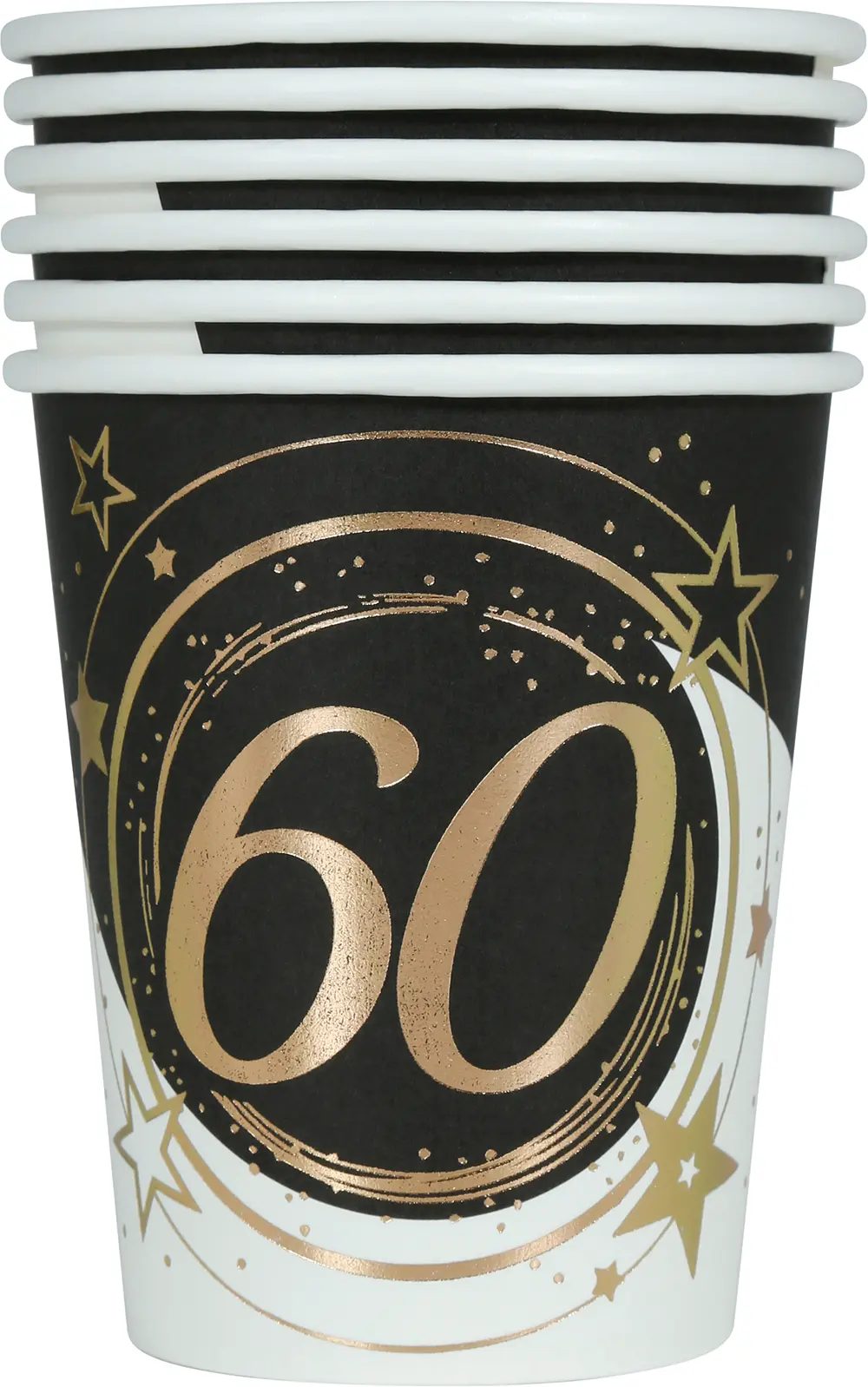 Pose med 6 bægre 60 år, 240 ml, 9 cm