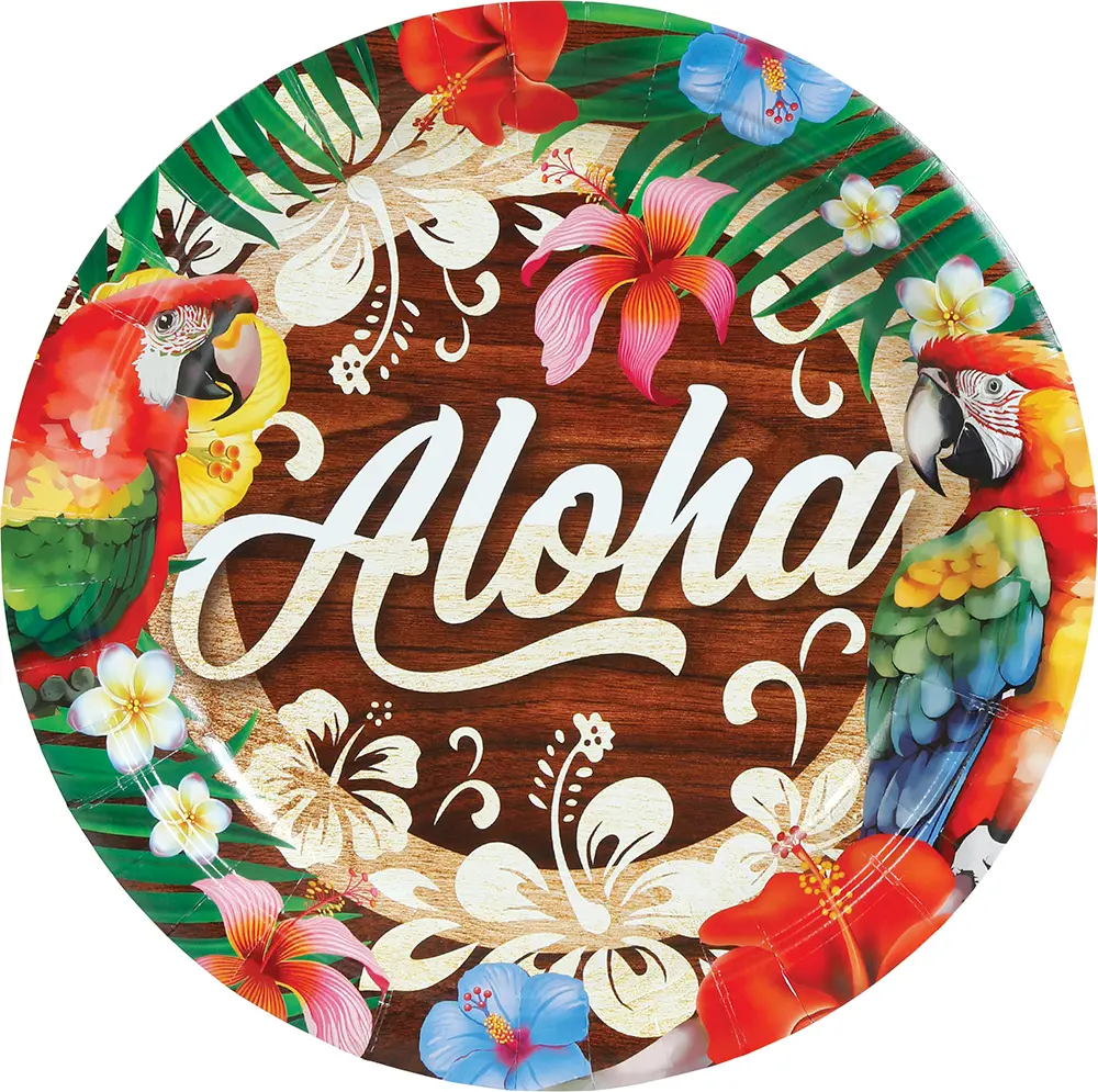 Pose med 6 tallerkener Aloha Summer, 23 cm