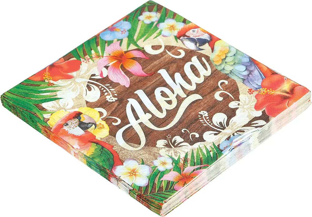 Pose med 20 servietter Aloha Summer, 16 × 16